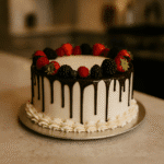 Chocolate Drip Berries Cake