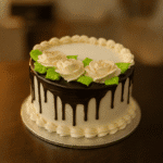 Chocolate Drip Rose Butter Cream Cake