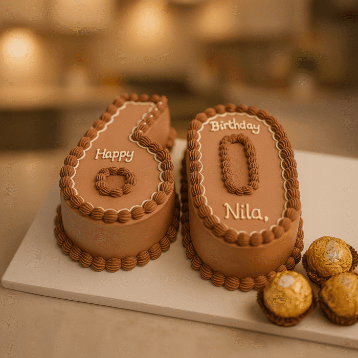 Chocolate Number Birthday Cake - Image 1