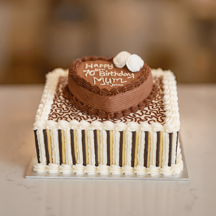 Chocolate Tubes - 2 Tier Birthday Cake - Image 1