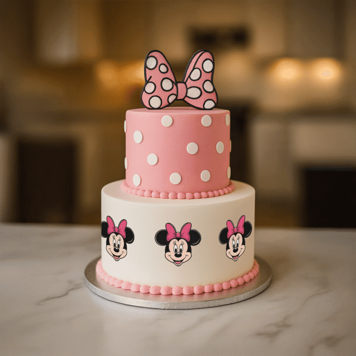 Minnie Mouse Cake (2 Tier) - Image 1