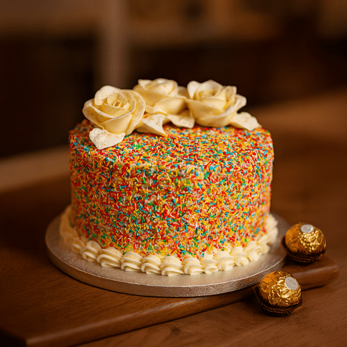 Rainbow Sprinkle Birthday Cake - Image 1