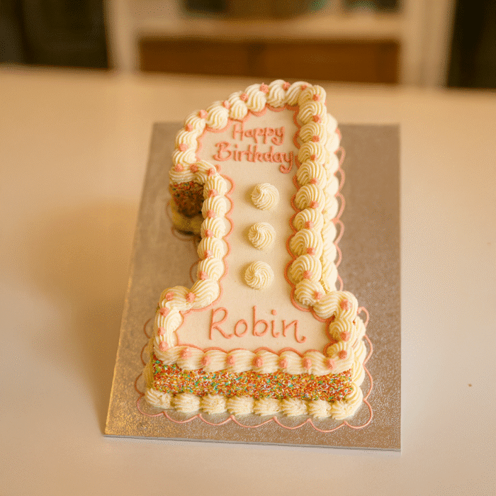 Rainbow Sprinkle Number Cake - Image 1