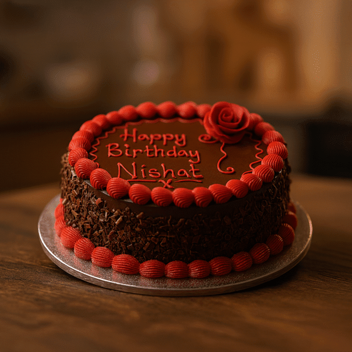 Red Rose Chocolate Cake - Image 1