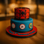 Spiderman Birthday Cake (2 tier) – eggless birthday cake by The Pantry