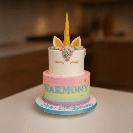 Unicorn Birthday Cake (2 tier)