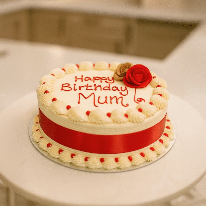 Classic Fresh Cream Flower Cake - Image 1