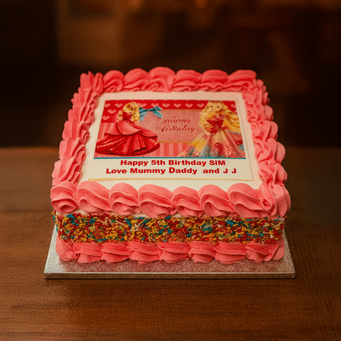 Colourful Sprinkles Photo Cake - Image 1