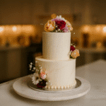 Multi Roses Wedding Cake (2 Tier)