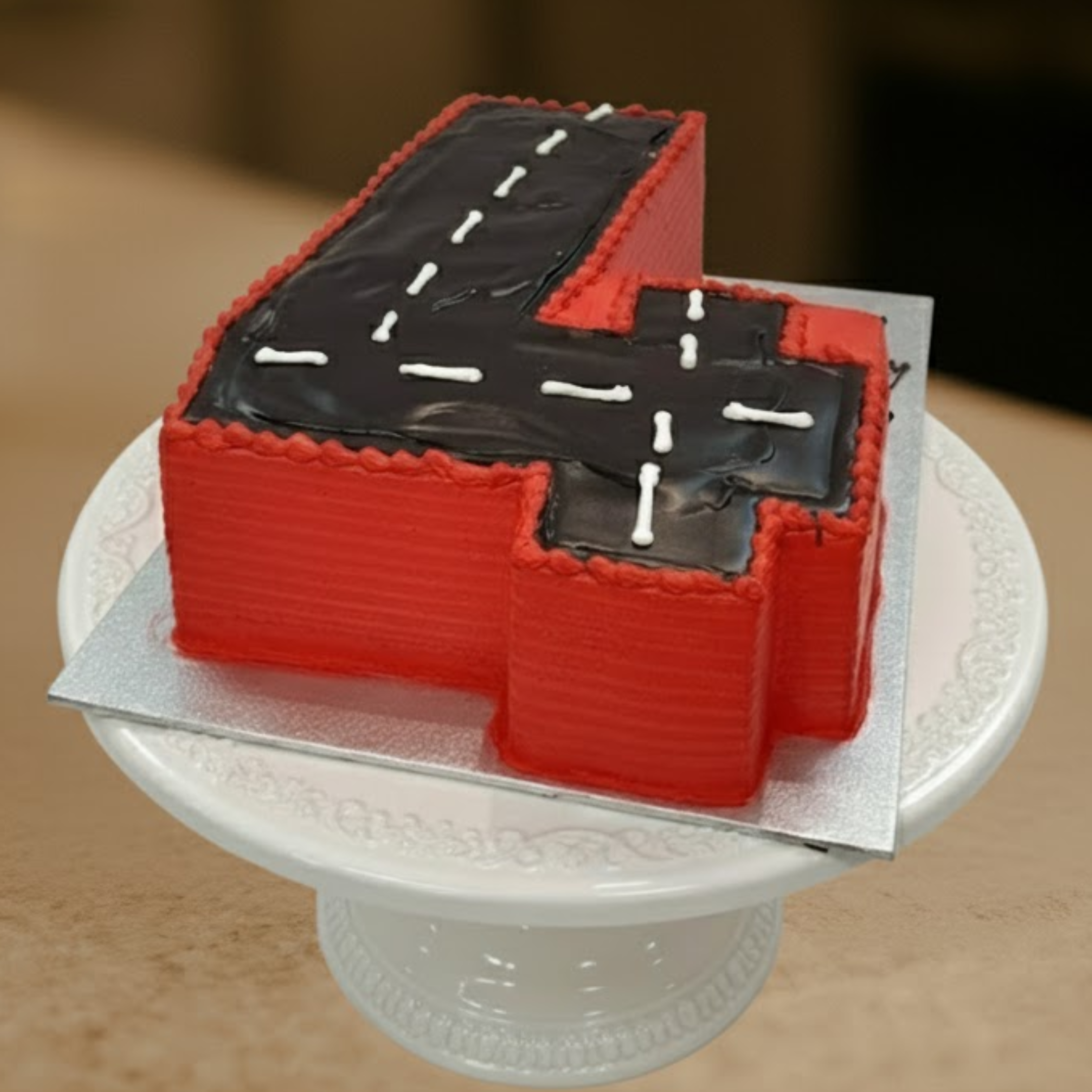 Number 4 Road Cake Number 4 Road Cake - Image 1