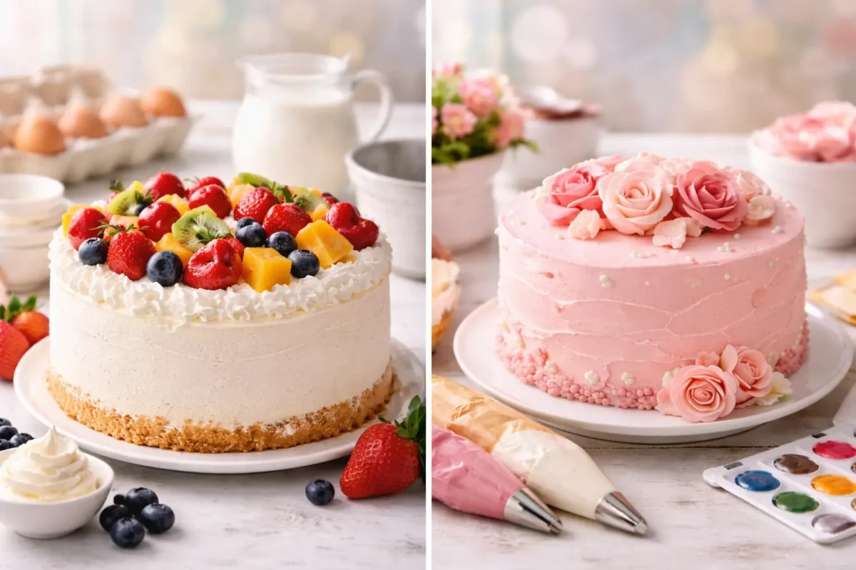 fresh cream cakes vs buttercream cakes