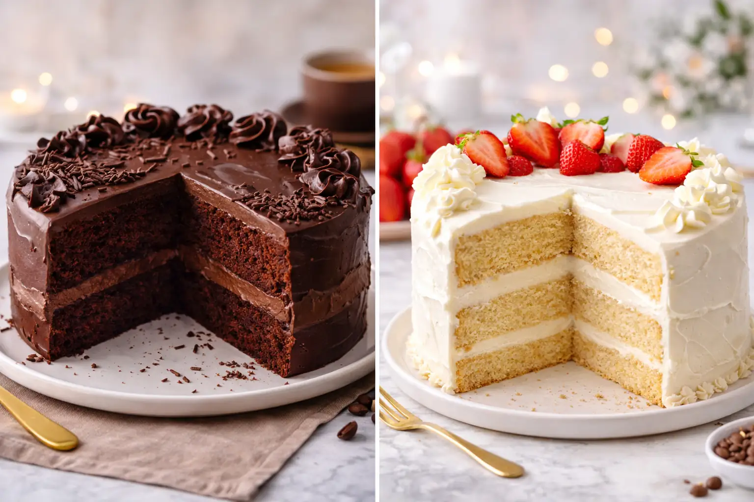 chocolate cake vs vanilla cake